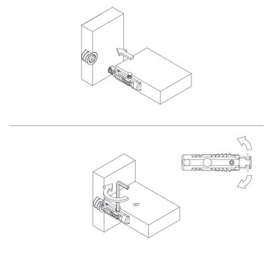 Recessed horizontal fitting ROSTRO 2