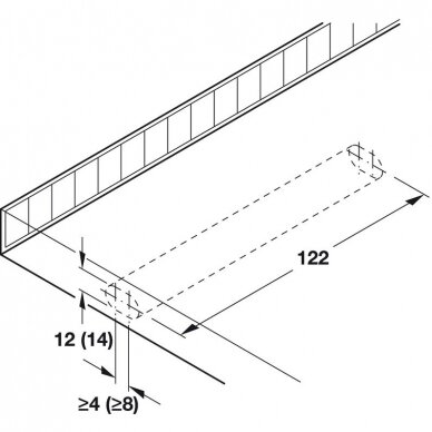 Concealed shelf support 448778-95 3