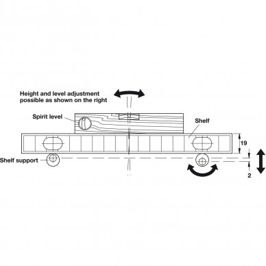 Concealed shelf support 448778-95 4