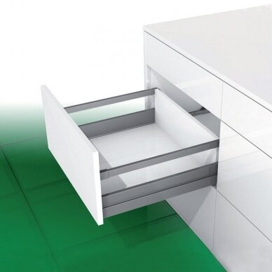 "Nova Pro Scala" drawer with rectangular railing H-90 + X mm