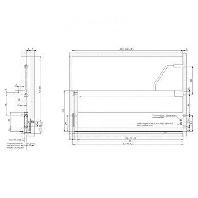 „Nova Pro" Y-shape rectangular railing set 1