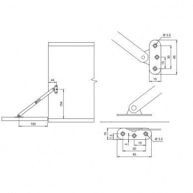 Opening mechanism for flap doors 1