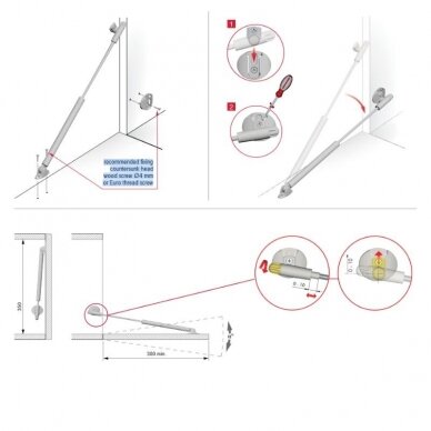 Drop down mechanism "KRABY" for writing desk 5