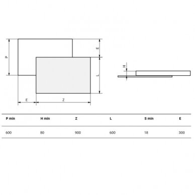 Sliding table with diagonal opening "CORNER" 2