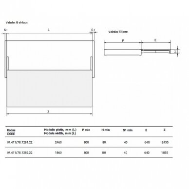 Sliding worktop "SNACK" 2