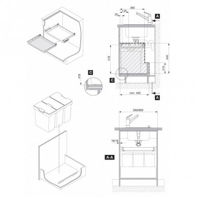 Oeko UNIVERSAL 600, 17+17+17 l 1