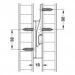 Panelių montavimo jungtis „Suspension AD 15“