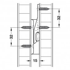 Savienotājs paneļu montāžai „Suspension AD 15“