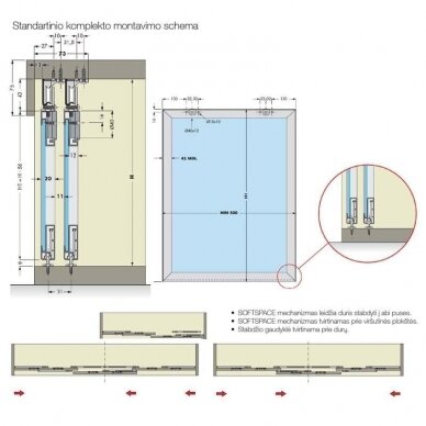 Pakabinamų durų sistema PS06 IF 3