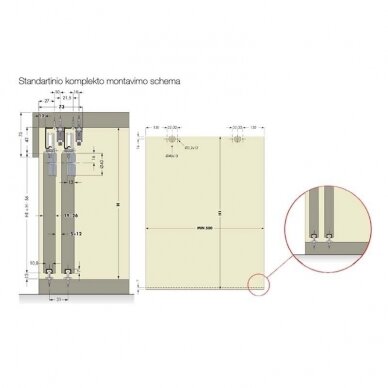 Система подвесных дверей PS06 IF 4