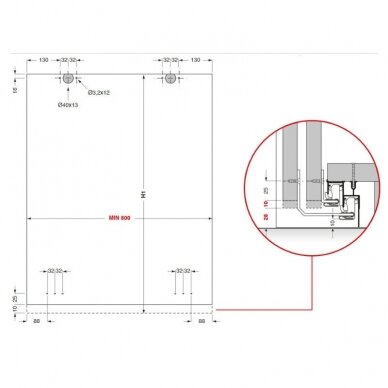 System drzwi podwieszanych PS06 MF 3