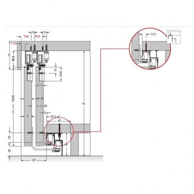 System drzwi podwieszanych PS06 MF 4