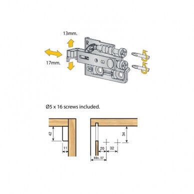 Hanging brackets for wall units "Scarpi" 1