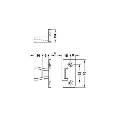 Panel component of „Push In“ fitting 1