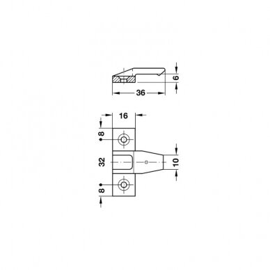 Panel component of „Push In“ fitting 1