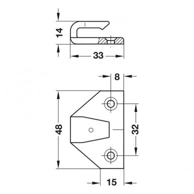 Panel component of „Push In ASR“ fitting 2