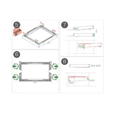 Zestaw ramek PAPILLON z prowadnicami Grass NovaPro 4