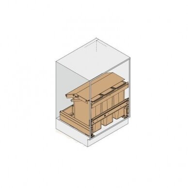 Выдвижная система сортировки мусора "SAMBA" 3