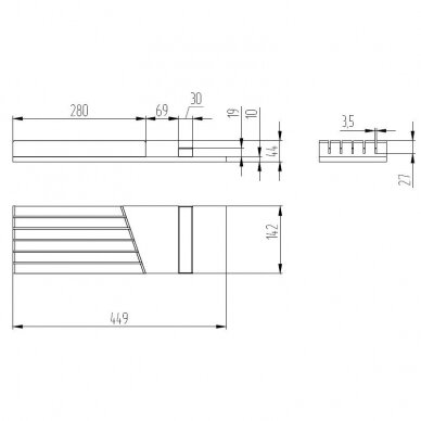 Knife holder WOOD LINE 1