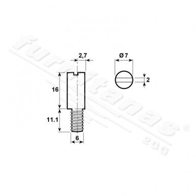 Pin M6 for lock CM.0215/XX.SBR 1