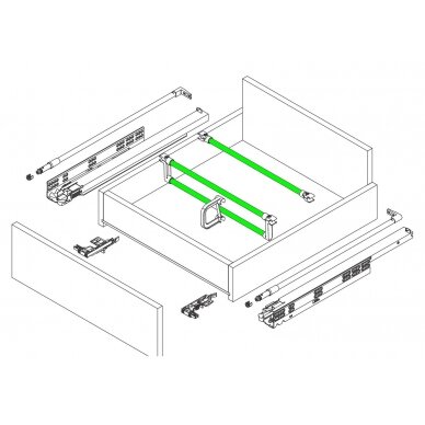 Railing divider for cutting to length, 1087 mm