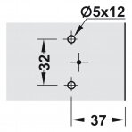 Mounting plate for hinges "METALLA A"