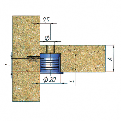 Rafixi pistikupesa, Ø - 20 mm, plastik 1