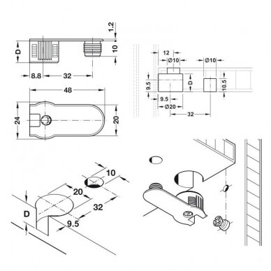 Connector housing Rafix, Ø - 20 mm, plastic 1