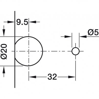 Rafixi pistikupesa, Ø - 20 mm, plastik 3