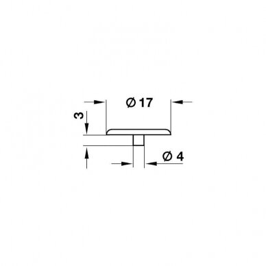 Plastic cover cap for Ø 15 mm eccentric 1