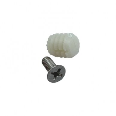 Plastic dowel with screw