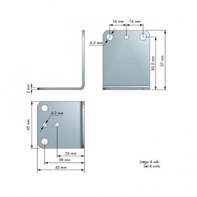 Bottom fixing accesory set 1