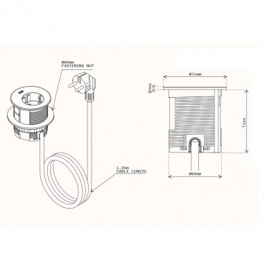 Powerdot Midi 60 mm 1 toite - ja 1 USB laadijaga 3