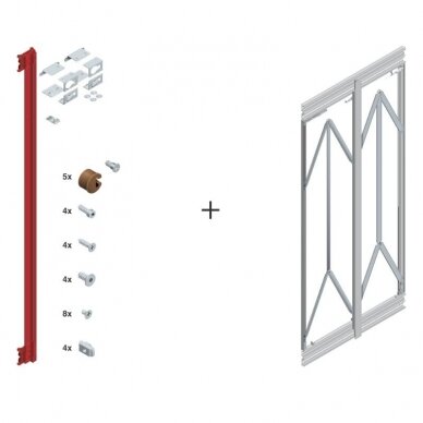 PS66 Sliding system for retractable wooden doors 3