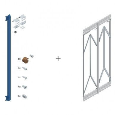 PS66 Sliding system for retractable glass doors 6