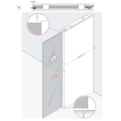 PS66 Sliding system for retractable glass doors 7