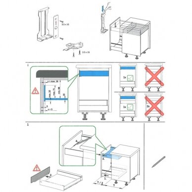 Inset drawers handle with fixation 2