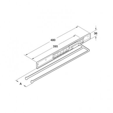 Towel rails with ball bearing slide 4