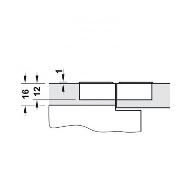 Flap hinge, 90°, 3D adjustable, for wooden flaps 3