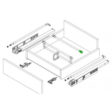 Railing divider clip, single