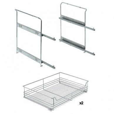 Rėmas su 2 ištraukiamais krepšiais batų dėžėms 1