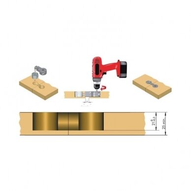 Worktop connector "Quick" for standard panel 1