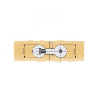 Worktop connector "Quick" for standard panel 2