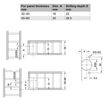 Connector housing, Tab 20 HC for lightweight panels 3