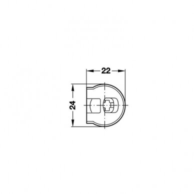 Connector housing CR, Ø - 20 mm, zinc alloy 1