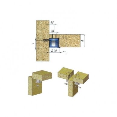 Connector housing CR, Ø - 20 mm, zinc alloy 2