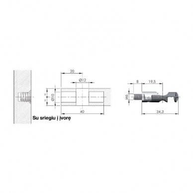 Шток М6 для стяжки TARGET J12 1