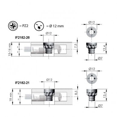 Винт для стяжки TARGET J12 1