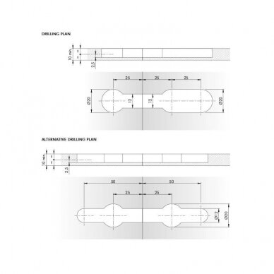 Worktop connector set "K TOP" for min. 10 mm panels 3