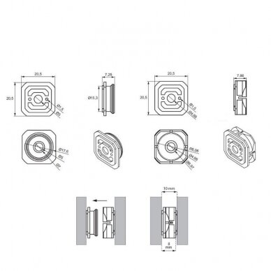 Wall panel connector „Click“ 3